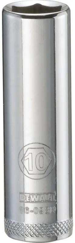 Metric Deep Socket, 6-Point, 1/4 In. Drive, 10mm