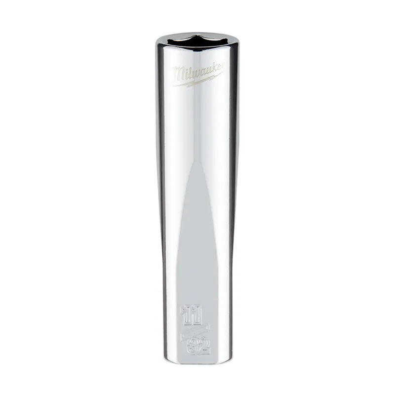 1/4 In. Drive 11/32 In. 6-point Deep Socket With Four Flat Sides