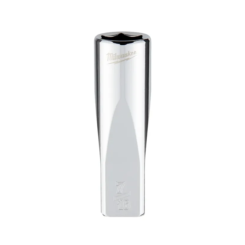 1/4 In. Drive 7/16 In. 6-point Deep Socket With Four Flat Sides