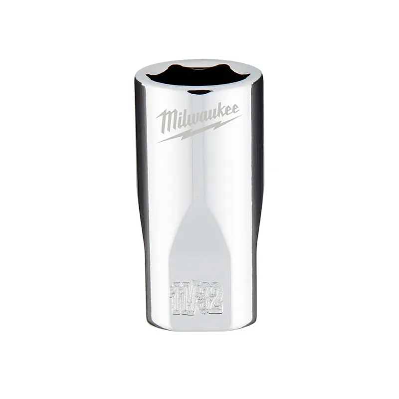 1/4 In. Drive 11/32 In. 6-point Shallow Standard Socket With Four Flat Sides