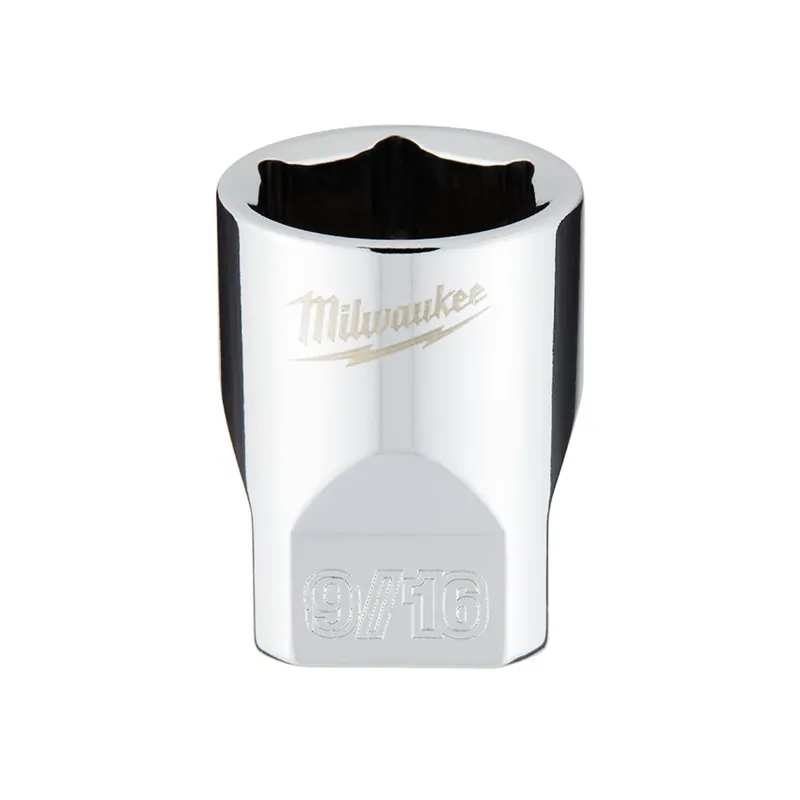 1/4 In. Drive 9/16 In. 6-point Shallow Standard Socket With Four Flat Sides