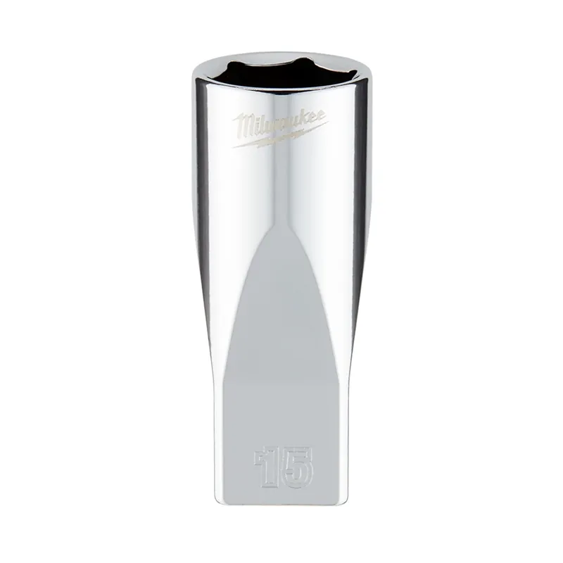 1/4 In. Drive 15 Mm 6-point Deep Metric Socket With Four Flat Sides