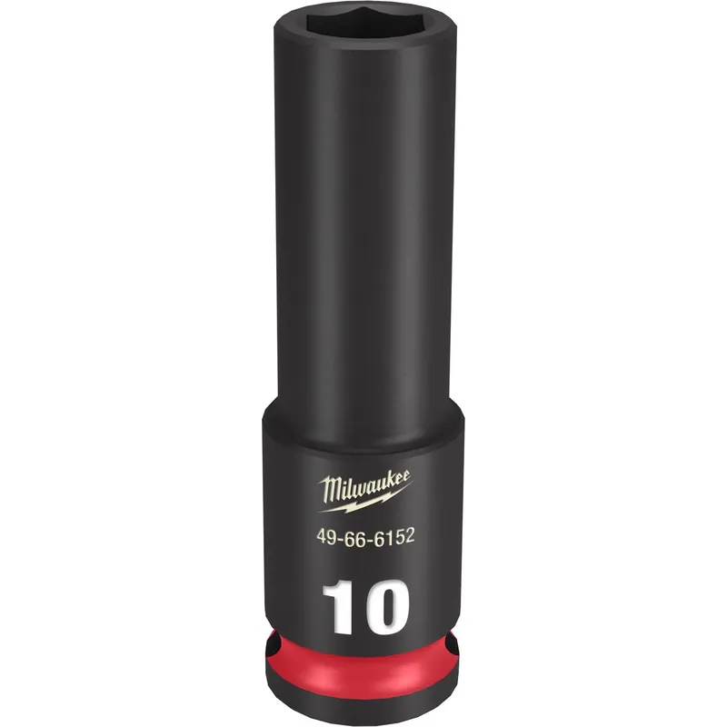 Milwaukee Shockwave 10 Mm X 3/8 In. Drive Metric 6 Point Deep Impact Socket 1 Pc