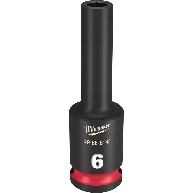 Shockwave 6 Mm X 3/8 In. Drive Metric/sae 6 Point Deep Impact Socket