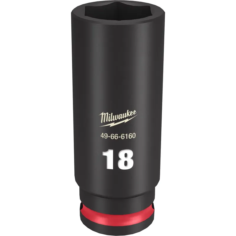 Milwaukee Shockwave 18 Mm Drive X 3/8 In. Drive Metric 6 Point Deep Impact Socket 1 Pc