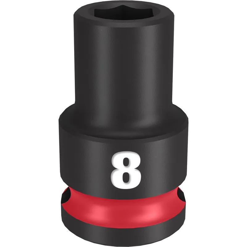 8 Mm X 3/8 In. Drive Metric 6 Point Standard Impact Socket