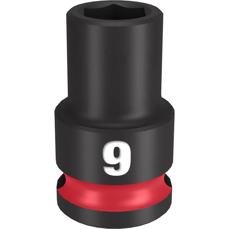 9 Mm X 3/8 In. Drive Standard 6 Point Impact Socket - 1 Piece