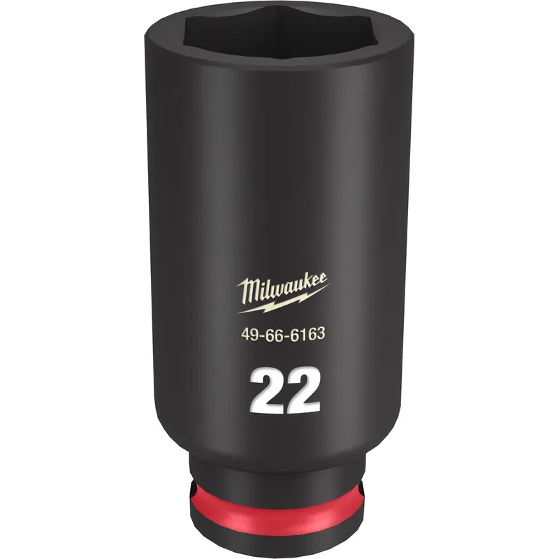 Shockwave 22 Mm X 3/8 In. Drive Metric/sae 6 Point Deep Impact Socket