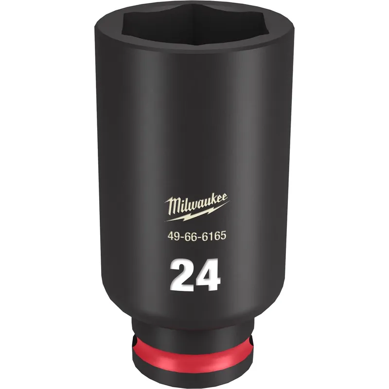 Shockwave 24 Mm X 3/8 In. Drive Metric/sae 6 Point Deep Impact Socket