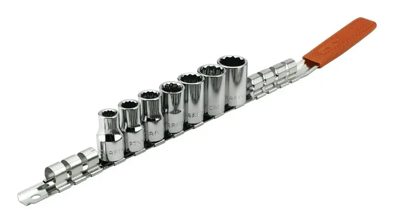 17.25 In. L X 1/2 In. Drive Socket Rack - Durable Steel Construction