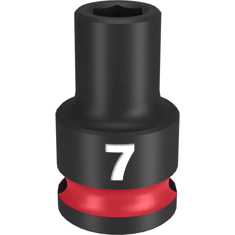 Shockwave 7 Mm X 3/8 In. Drive Metric/sae 6 Point Standard Impact Socket