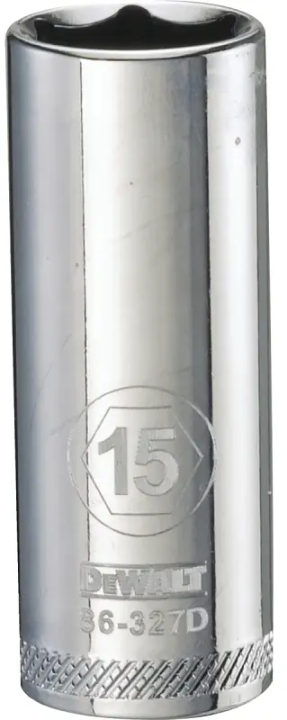 Metric Deep Socket, 6-Point, 3/8 In. Drive, 15mm
