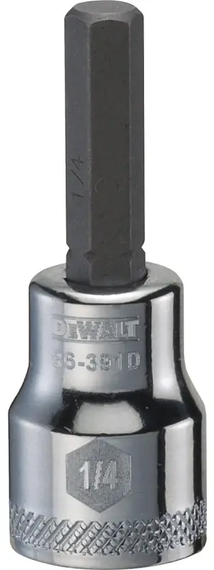Hex Bit Socket, 1/4 In., 3/8 In. Drive