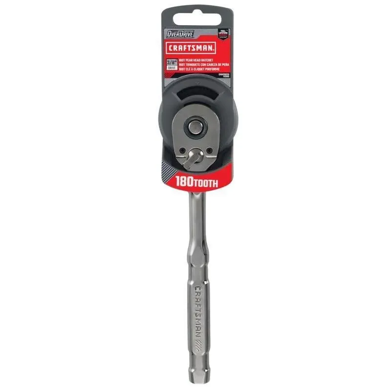 Craftsman Overdrive 3/8" Pear-Head Ratchet - 180-Tooth Chrome Vanadium