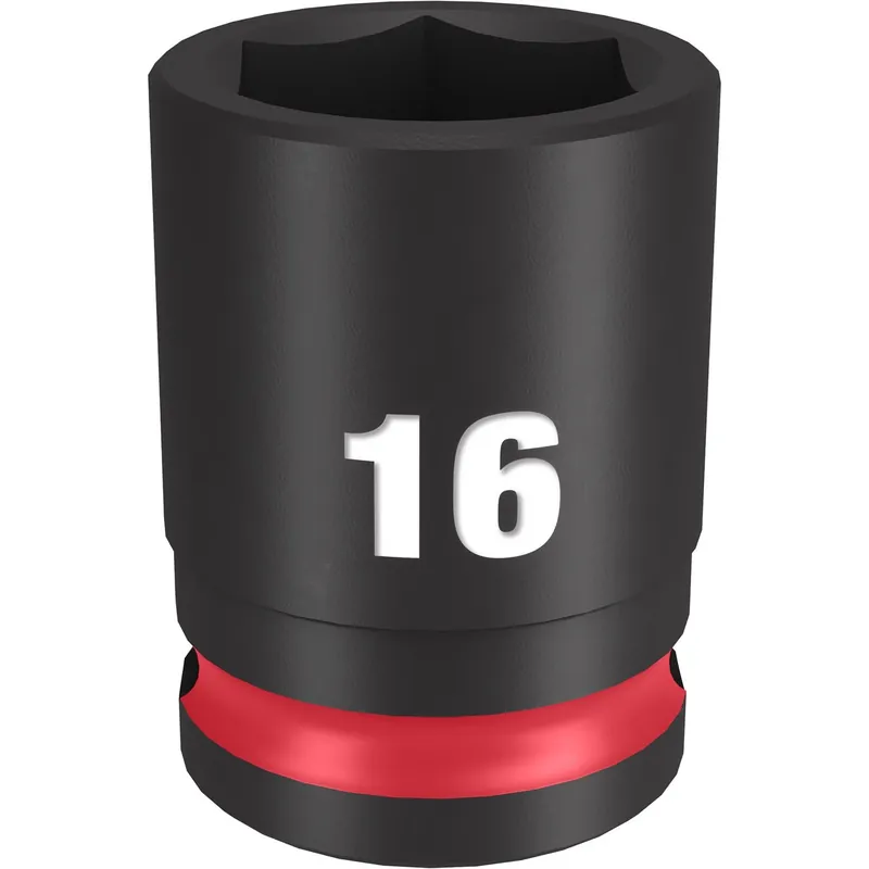 16 Mm X 3/8 In. Drive Metric 6 Point Standard Impact Socket