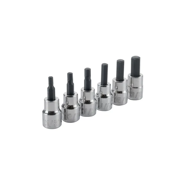 3/8 In. Drive Sae 6 Point Hex Bit Socket Set - 6 Pieces