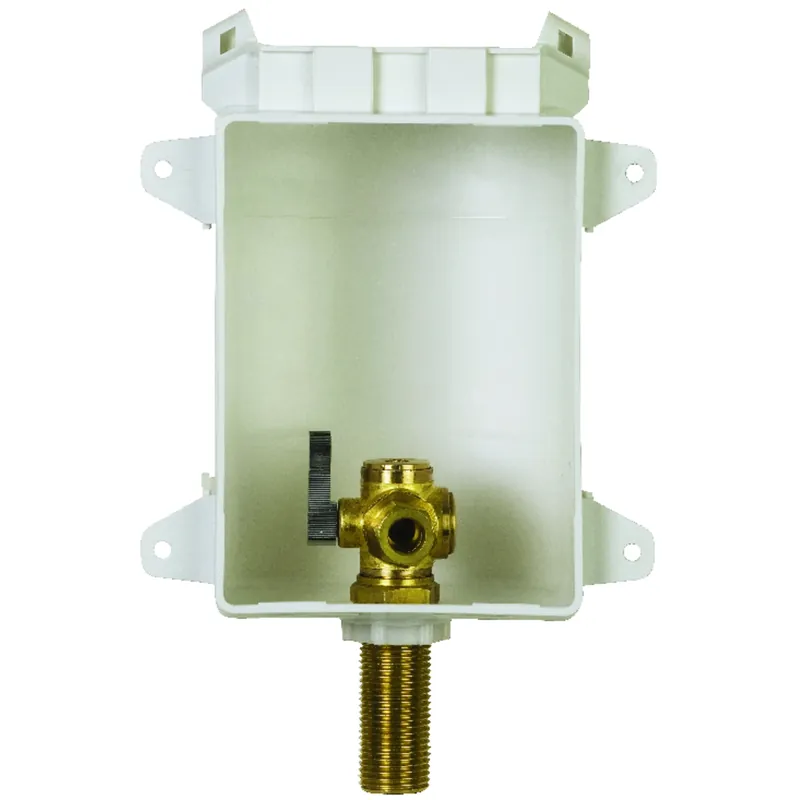 1/2 In. D Ice Maker Outlet Box With Brass Inlet Pipe