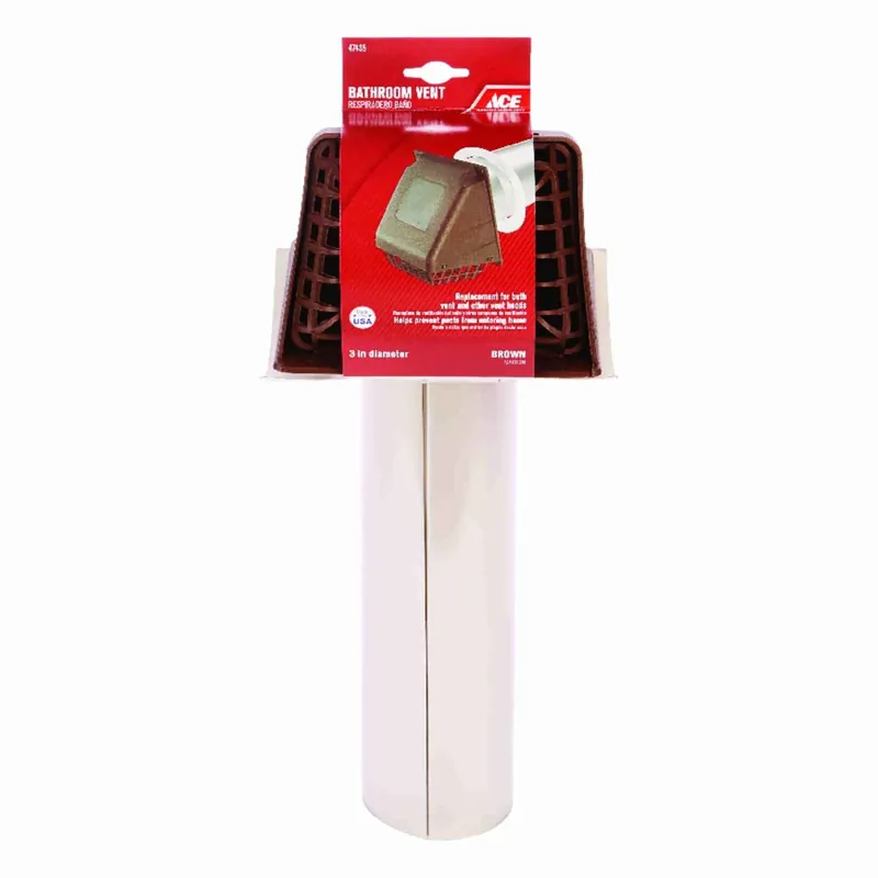 3 In. W X 6 In. L Brown Plastic Bathroom Vent With Dampered Hood And Bird Guard