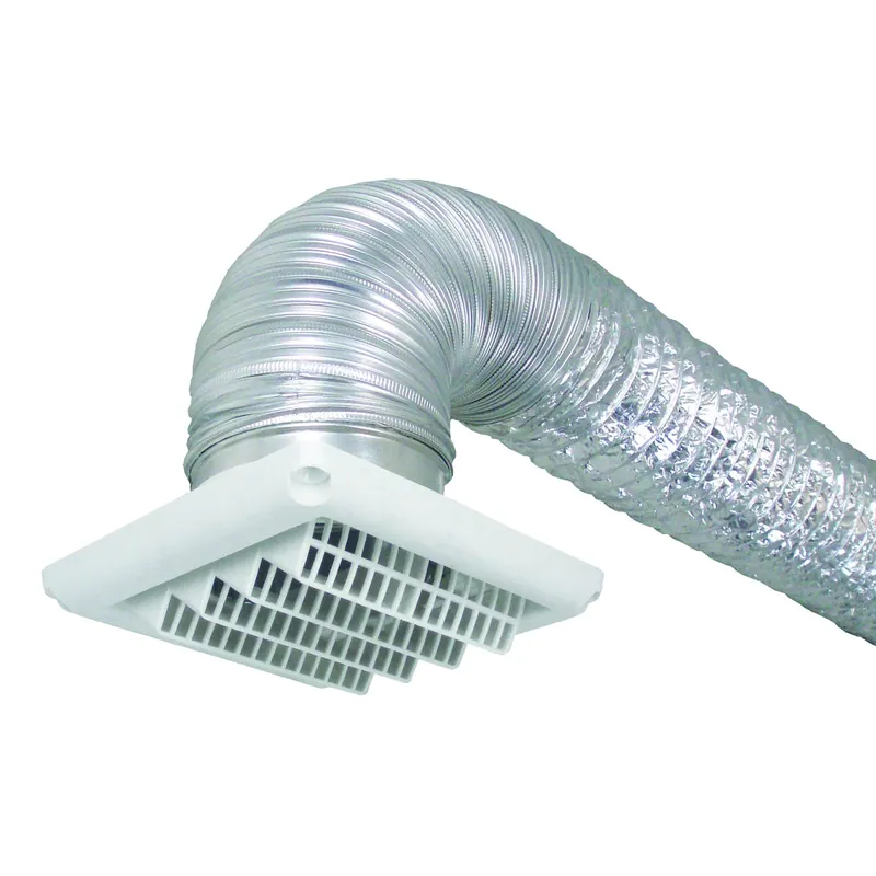 Deflect-o Jordan 96 In. L X 4 In. Dia. Black/silver Aluminum Vent Kit