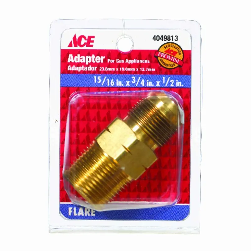 15/16 In. Flare X 3/4 In. Dia. Male Brass Flare Adapter And Connector