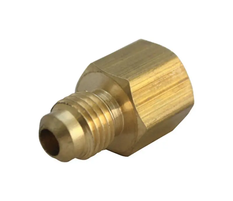 Brass Flare Connector 5/8 In. X 1/2 In. For Water, Oil, And Gas Applications