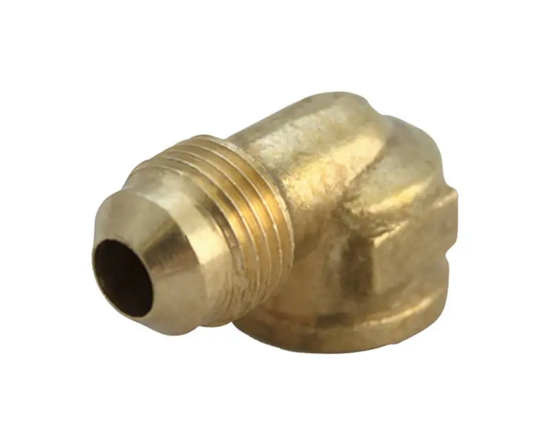 1/2 In. Dia. Flare To Fpt To Compression Yellow Brass Elbow Fitting