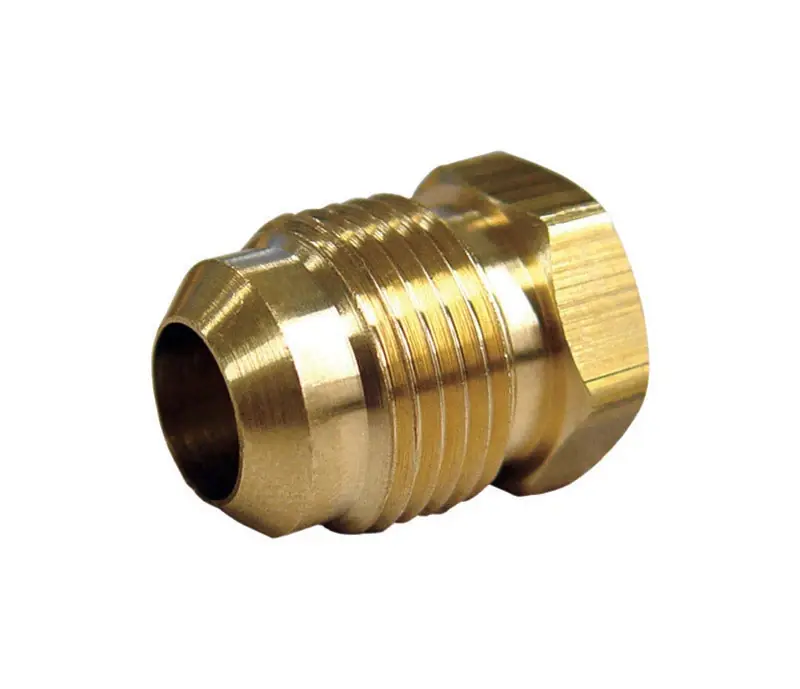 1/2 In. Dia. Flare To Flare Yellow Brass Plug - Model 4502639