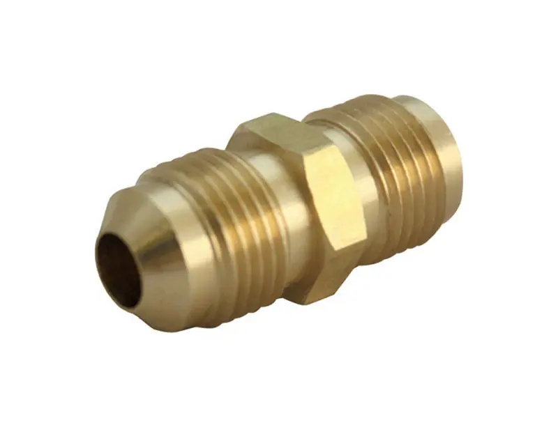 1/2 In. Dia. Flare To Flare Yellow Brass Union For Plumbing And Hvac Applications