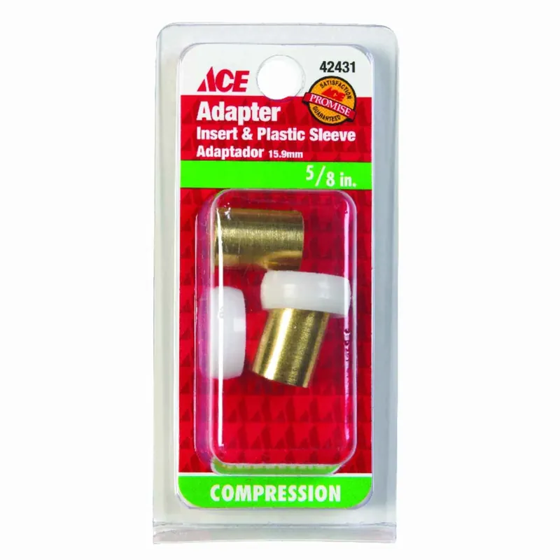 5/8 In. Diameter Compression Brass Insert And Sleeve For Tubing