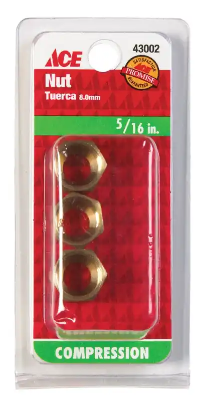 ACE 5/16 In. Compression Brass Nut