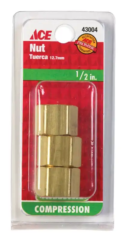 ACE 1/2 In. Compression Brass Nut