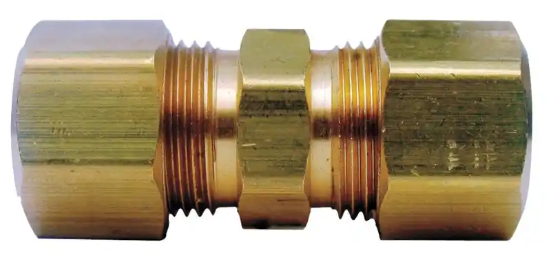 5/8 In. Dia. Compression To Compression Yellow Brass Union Fitting