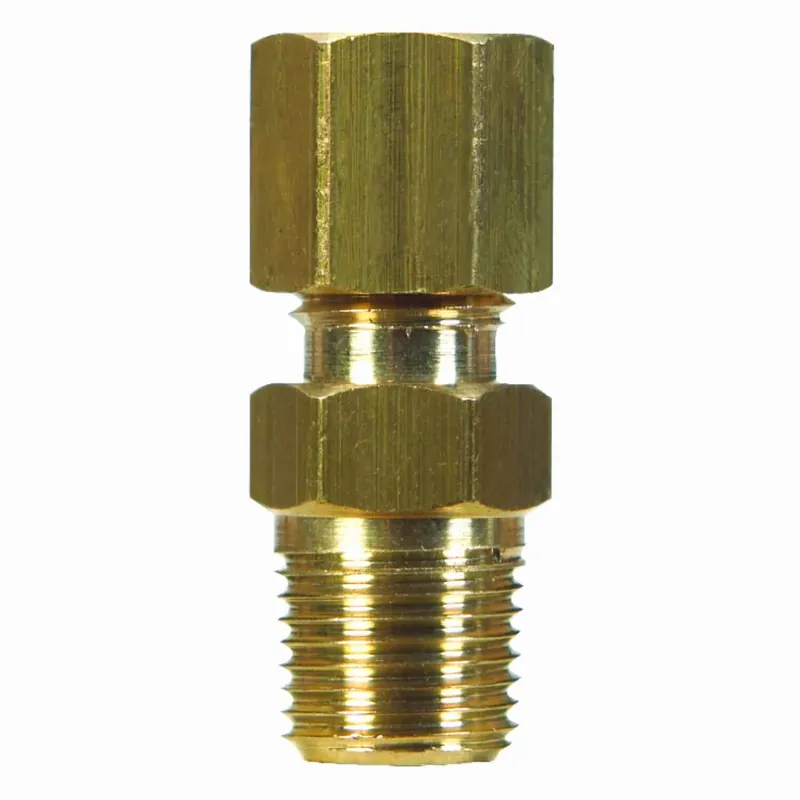 Brass Compression Connector 7/8 In. X 3/4 In. Durable Plumbing Fitting