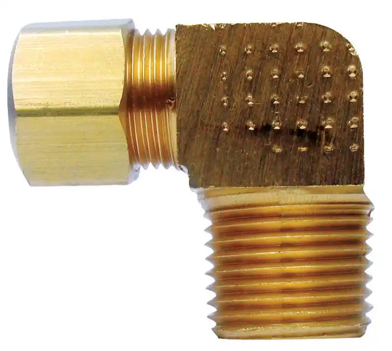 1/2 In. Dia. Compression To Mpt Yellow Brass Elbow Fitting