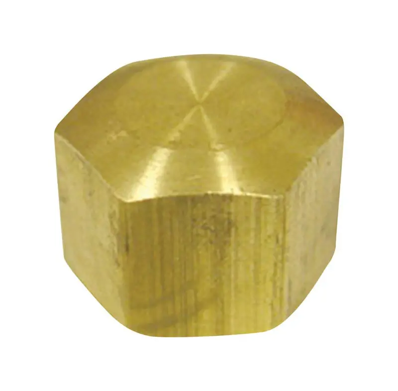 5/8 In. Dia. Compression Yellow Brass Cap - Durable And Corrosion Resistant