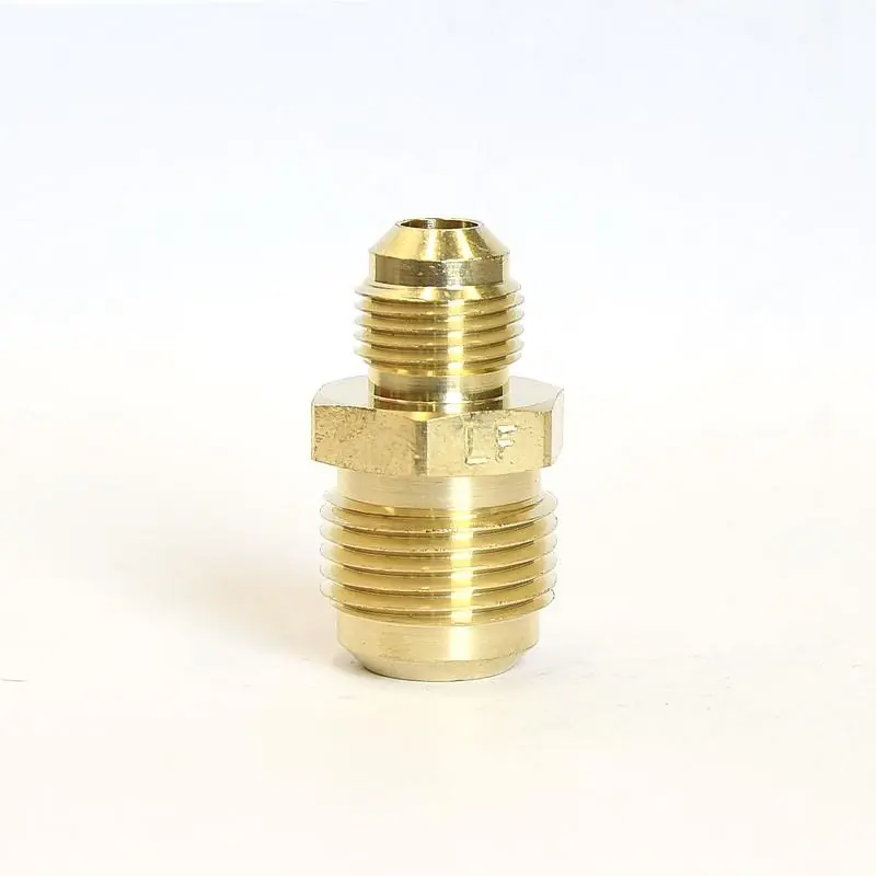 5/8 In. Flare X 3/8 In. D Flare Yellow Brass Union - Lead-free