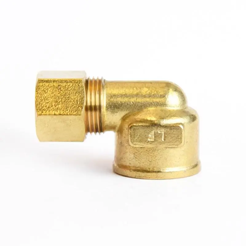 1/2 In. Compression X 1/2 In. D Fpt Brass 90 Degree Elbow Fitting