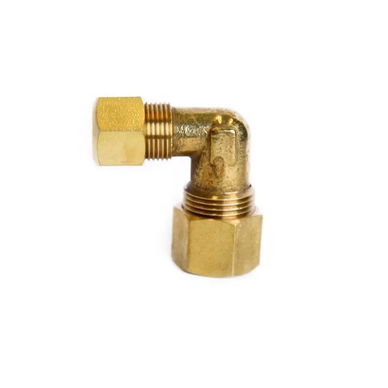 1/2 In. Compression X 3/8 In. D Compression Brass 90 Degree Elbow Fitting