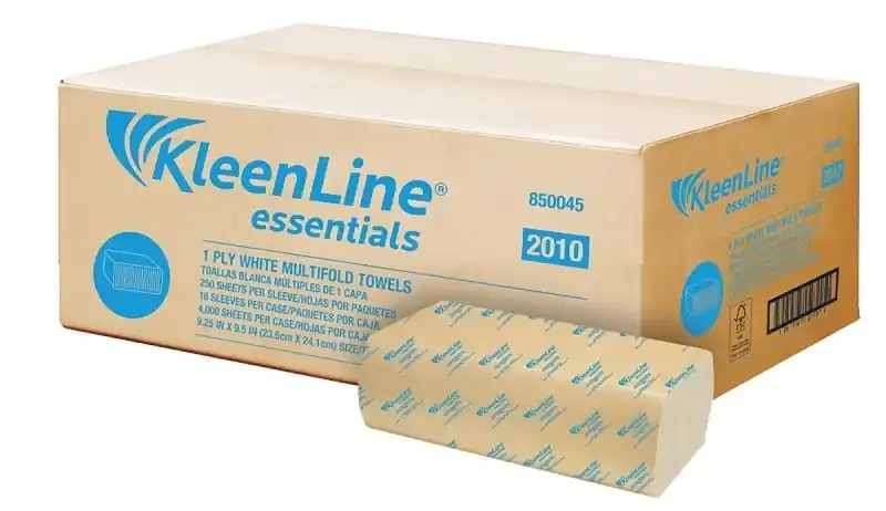 Folded Paper Towels, 9-1/2 In L X 9-1/4 In W, 1-ply, 200 Count