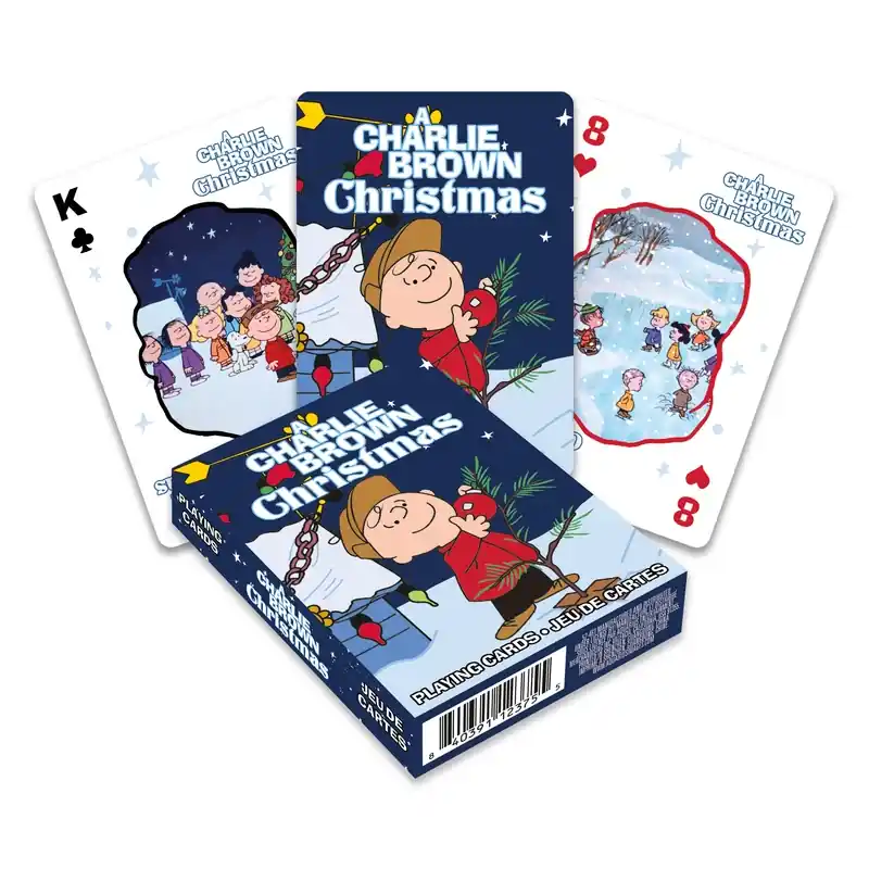 Aquarius Christmas Charlie Brown Playing Cards - 54 Piece Multicolored Set
