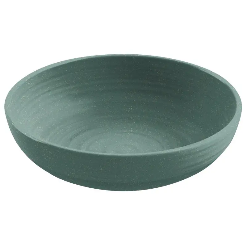 TarHong 43.3 Oz Teal Bamboo Planta Artisan Low Bowl 8 In. D 1 Pk