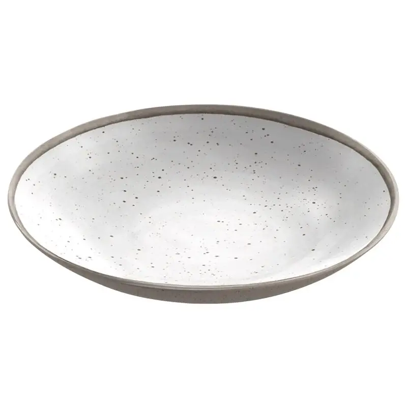TarHong White Bamboo Retreat Pottery Serve Bowl 12 In. D 1 Pk
