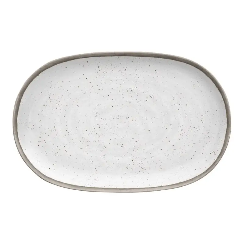 TarHong Gray/White Melamine Kiln Platter 1 Each