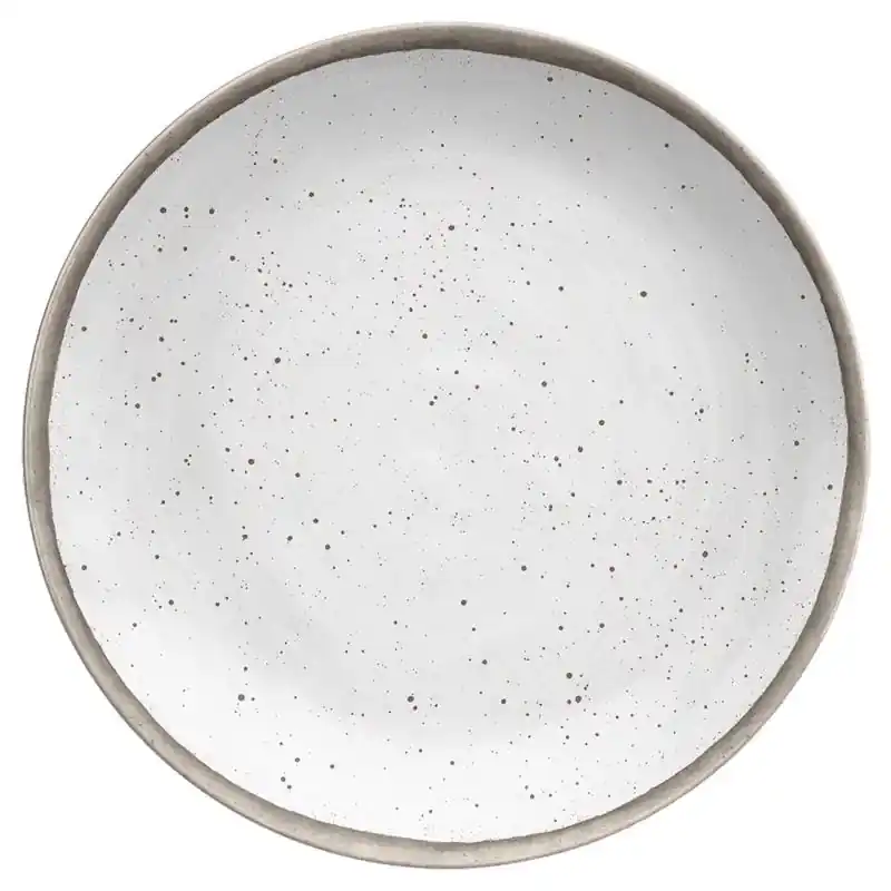 TarHong Gray/White Melamine Kiln Dinner Plate 1 Each