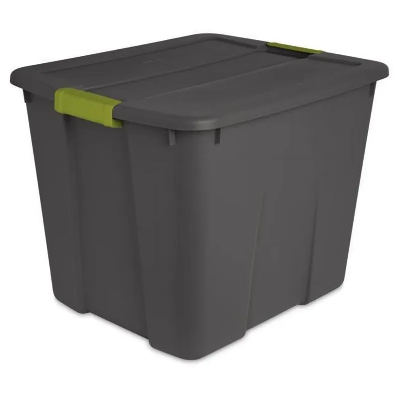 Sterilite 20 Gal Dark Gray Latch Storage Box 16-7/8 In. H X 22-1/8 In. W X 18-5/8 In. D Stackable