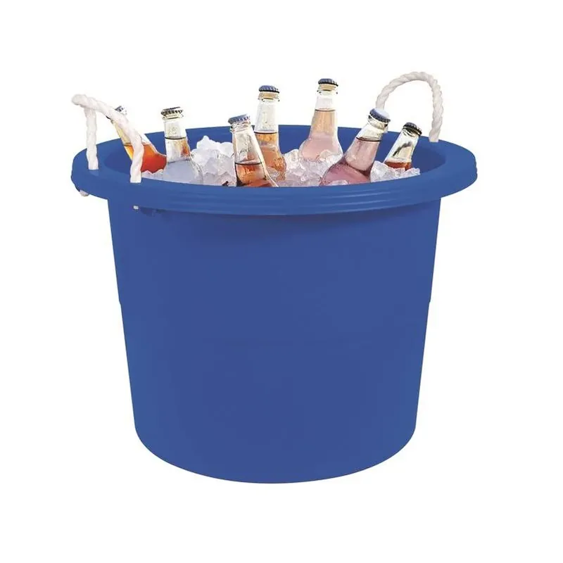 Gracious Living 17.8L Blue Plastic Utility Tote – 22.5in Cube Storage Bin