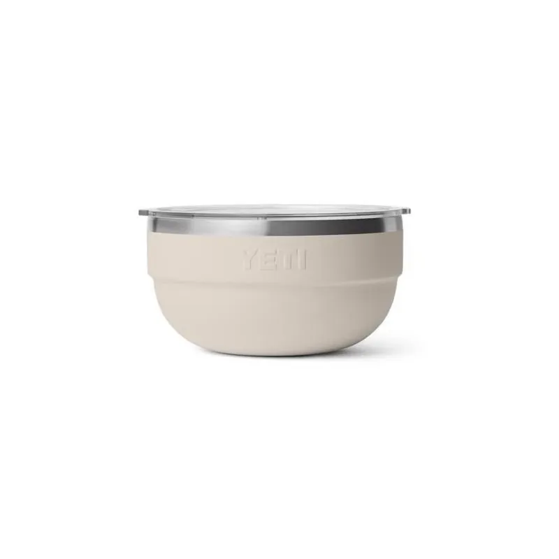 YETI Rambler 2‑Qt Insulated Cape Taupe Stainless Steel Bowl With Secure Lid