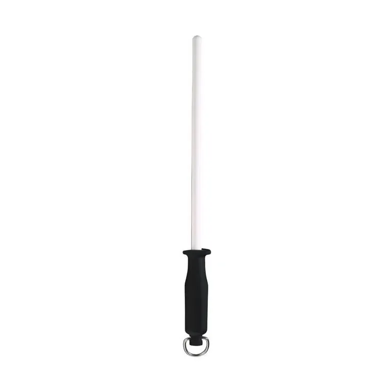 Messermeister Ceramic Sharpening Rod – 10‑Inch Black/White Knife Sharpener