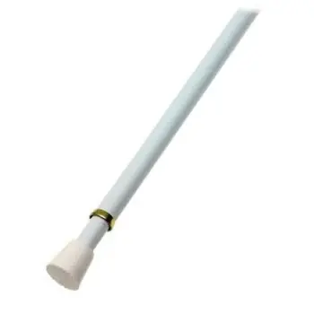 28-48 Inch Adjustable Spring Tension Rod, 7/16 Inch Diameter, White