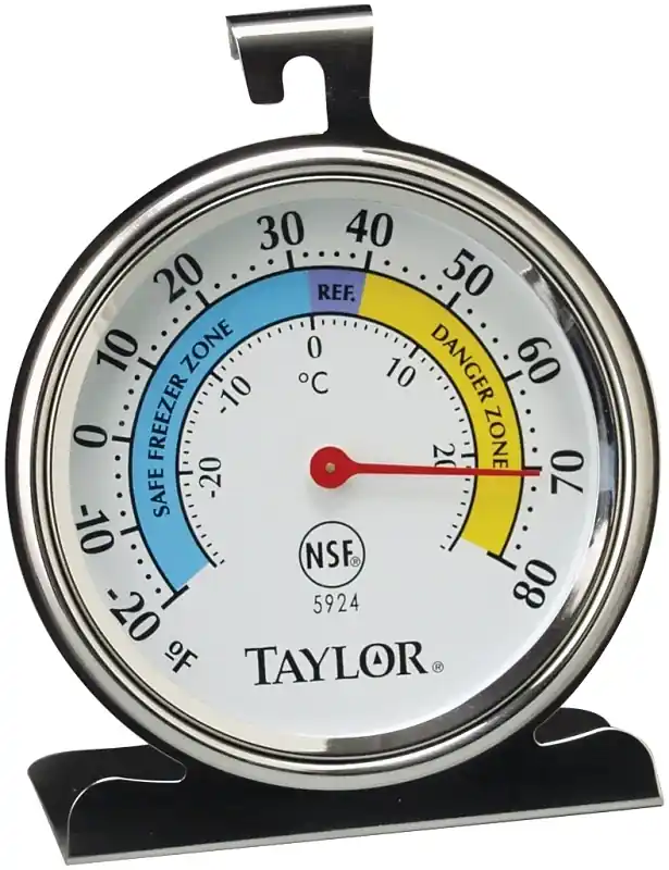 Refrigerator/Freezer Thermometer, Dial, Round, 3-In.
